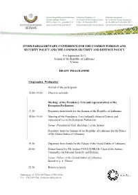Inter-Parliamentary Conference for the Common Foreign and Security Policy and the Common Security and Defence Policy