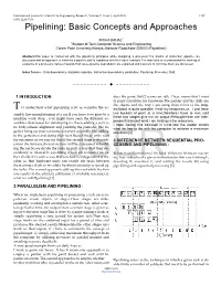 Pipelining: Basic Concepts and Approaches