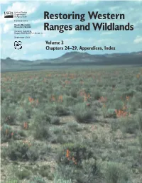 Restoring Western Ranges and Wildlands