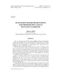 Scaffolding Inquiry-Based Science and Chemistry Education in Inclusive Classrooms