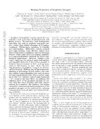 Wetting Properties of Graphene Aerogels