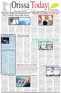 Naveen Makes an Aerial Survey of Cyclone Yaas Hit Areas