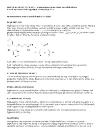 Orphenadrine Citrate Extended-Release Tablets