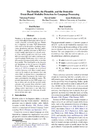 Arxiv:2106.08037V1 [Cs.CL] 15 Jun 2021 Alternative Ways the World Could Be