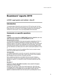 LSM Exam Report 2019