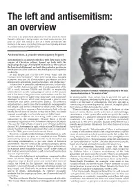 The Left and Antisemitism: an Overview