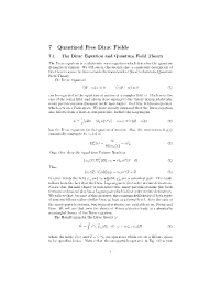 7 Quantized Free Dirac Fields