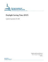 Daylight Saving Time (DST)