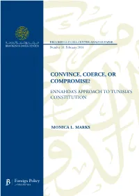 Ennahda's Approach to Tunisia's Constitution