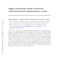 Higgs-Confinement Phase Transitions with Fundamental Representation