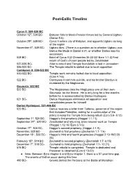 Post-Exilic Timeline