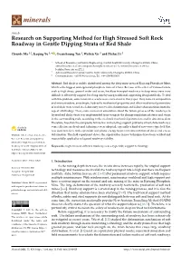 Research on Supporting Method for High Stressed Soft Rock Roadway in Gentle Dipping Strata of Red Shale