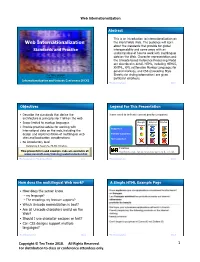 Web Internationalization