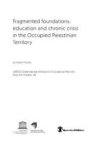 Education and Chronic Crisis in the Occupied Palestinian Territory