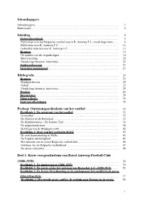 Inhoudstabel Masterproof