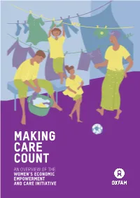 Making Care Count: an Overview of the Women's Economic