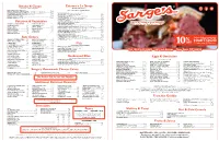 Takeout Menu