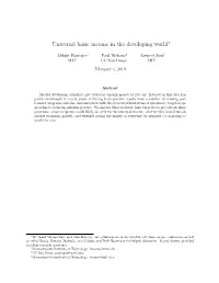 Universal Basic Income in the Developing World∗