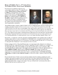 1 History of Probability (Part 2)