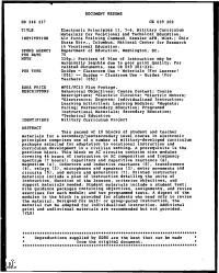 Electronic Principles II, 7-6. Military Curriculum Materials for Vocational and Technical Education