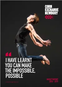 I HAVE LEARNT YOU CAN MAKE the IMPOSSIBLE, POSSIBLE IMPACT REPORT Cornexchangenew.Com 2016 - 2019