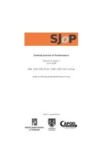 Scottish Journal of Performance Volume 2, Issue 2 June 2015 ISSN