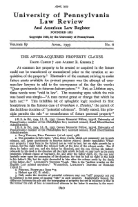 THE AFTER-ACQUIRED PROPERTY CLAUSE Davm COHEN T and ALBERT B