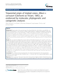 Triparental Origin of Triploid Onion, Allium