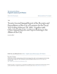 Twenty-Second Annual Report of the Receipts and Expenditures of The