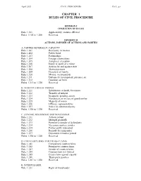 Chapter 1 Rules of Civil Procedure