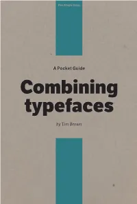 Combining Typefaces