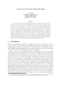 Compressed Transitive Delta Encoding 1. Introduction