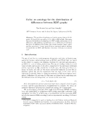 Delta: an Ontology for the Distribution of Differences Between RDF Graphs