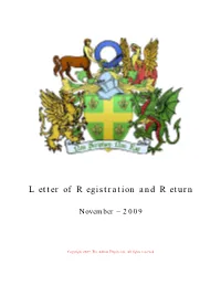 Letter of Registration and Return