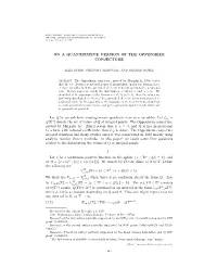 On a Quantitative Version of the Oppenheim Conjecture