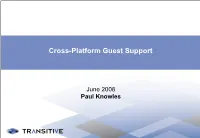 Transitive and Quicktransit Overview