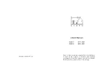 2019 Part 1 of This Record Was Compiled by John Dallimore in 2010 at the Reques