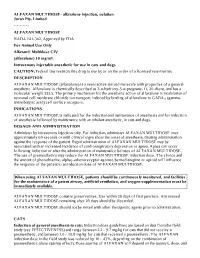ALFAXAN MULTIDOSE- Alfaxalone Injection, Solution Jurox Pty