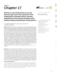 Different Levels of Exhumation Across the Bucaramanga Fault in The