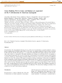 Genes Flanking Xist in Mouse and Human Are Separated On