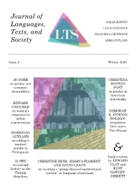 Journal of Languages, Texts, and Society