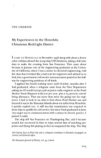 My Experiences in the Honolulu Chinatown Red-Light District
