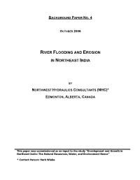 River Flooding and Erosion in Northeast India