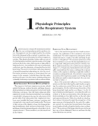 1Physiologic Principles of the Respiratory System