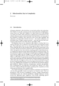 2 Mitochondria: Key to Complexity