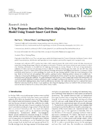 A Trip Purpose-Based Data-Driven Alighting Station Choice Model Using Transit Smart Card Data