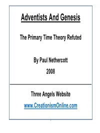 Adventists and Genesis