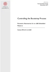 Controlling the Boostrap Process
