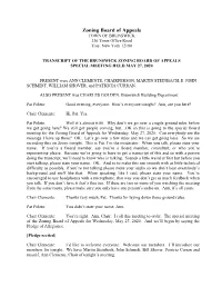 May 27, 2020 Zoning Board of Appeals Meeting Over the Internet, Accessible to the General Public Through the Zoom Video Conferencing Platform