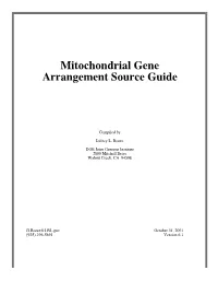 Mitochondrial Gene Arrangement Source Guide